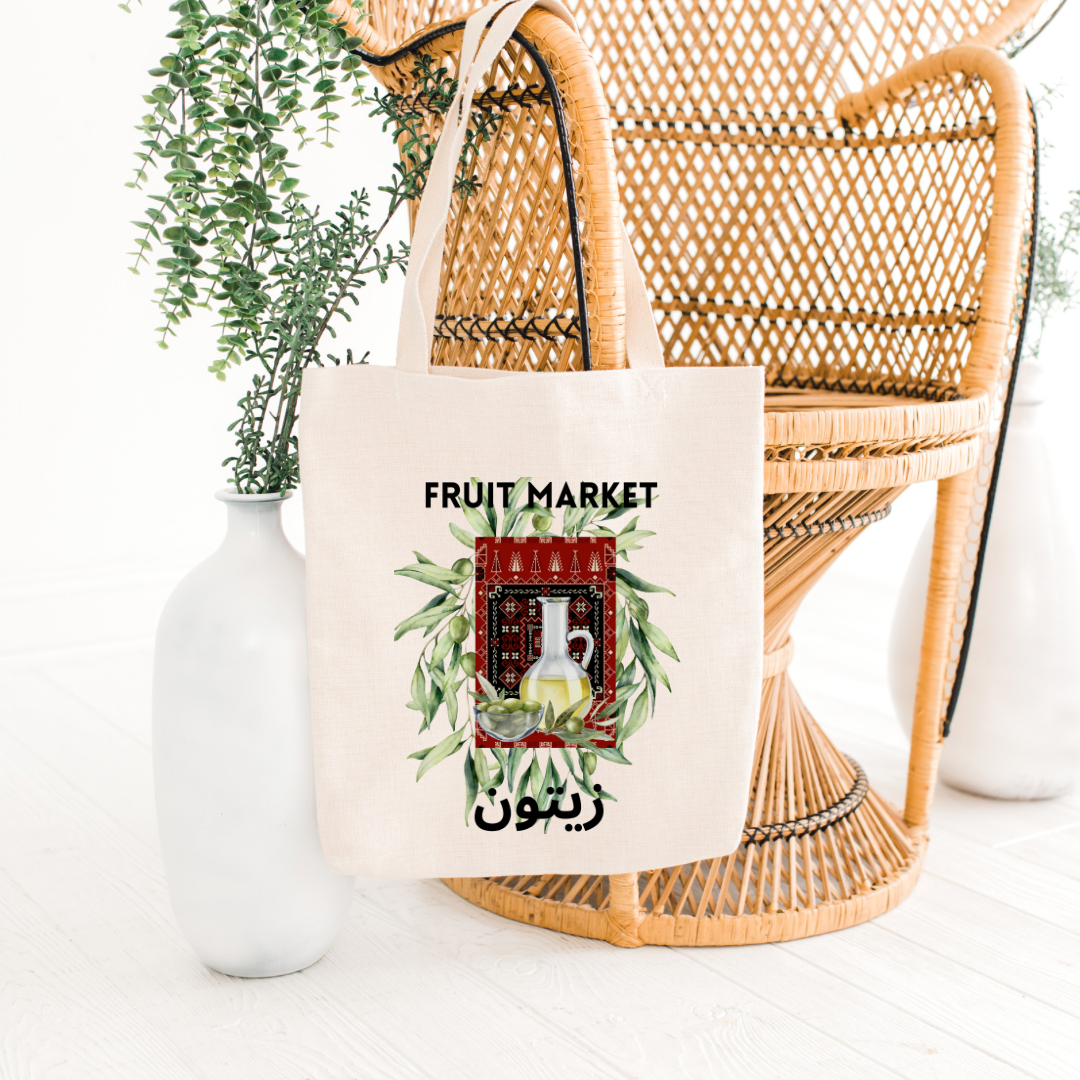 Tote bag 100% recyclé - Fruit Market - Olivier