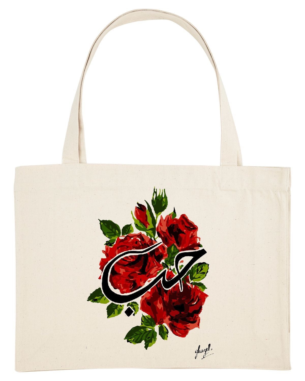 Tote bag 100% recyclé - Hob roses - Ghazel Boutique