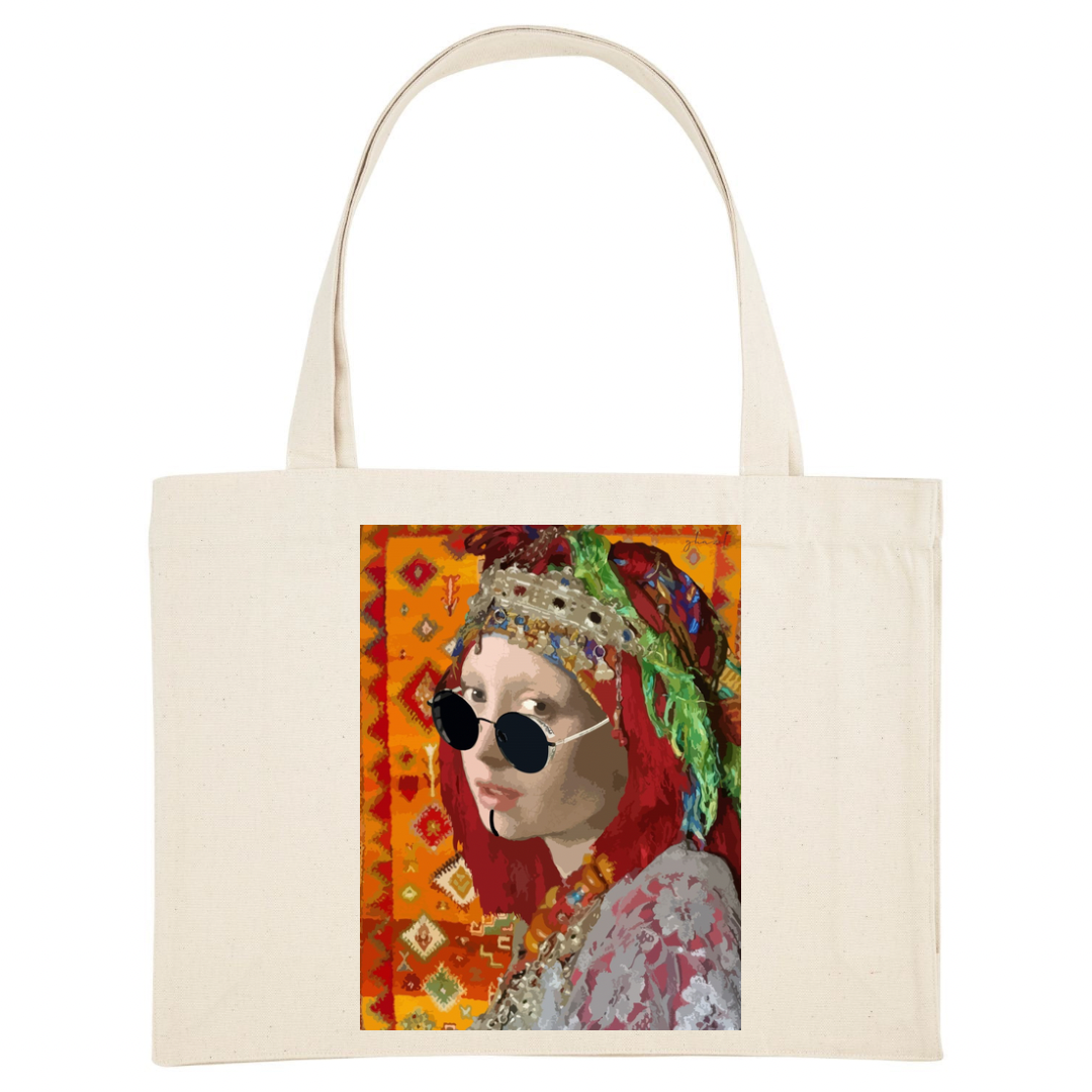 Tote bag 100% recyclé - La perle amazighe - Ghazel Boutique