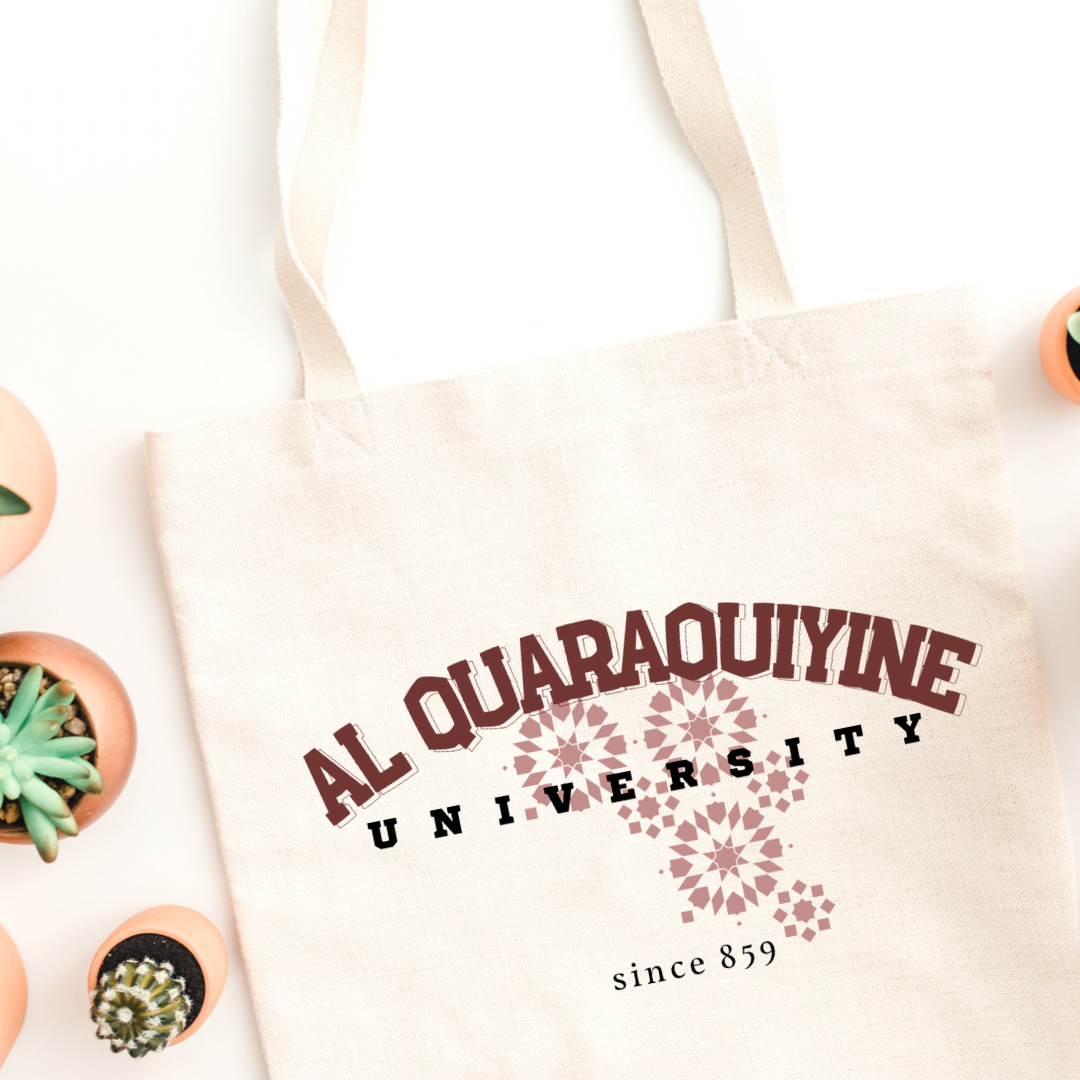 Tote bag « Al Quararaouiyine » Version rouge - Ghazel Boutique