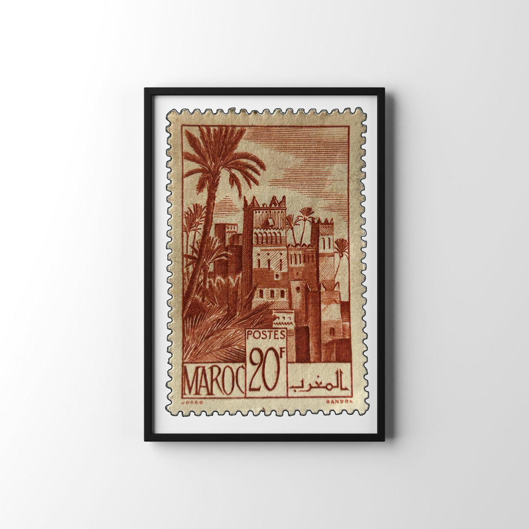 Affiche A3 - Timbres originaux - Maroc