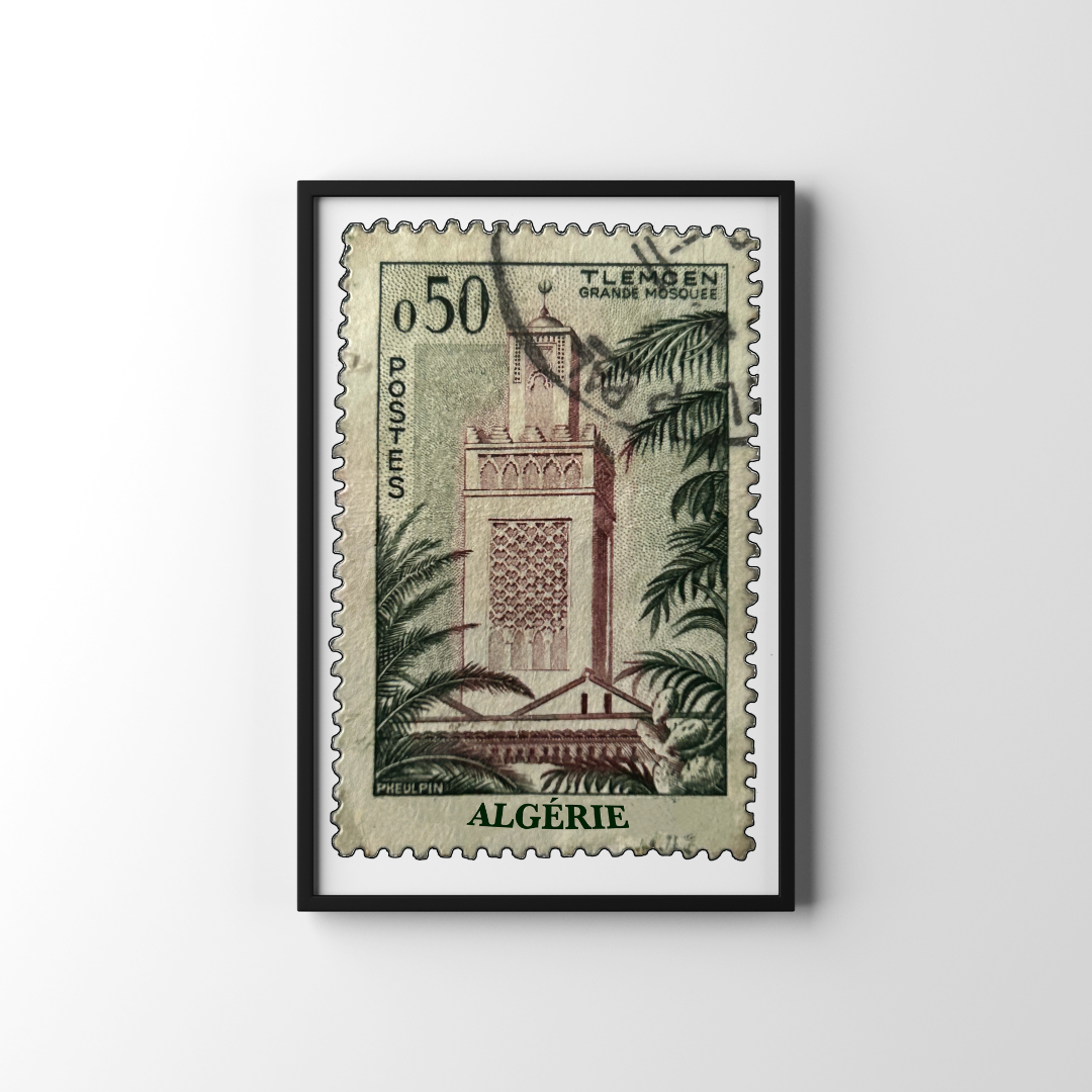 Affiche A3 - Timbres originaux - Algérie