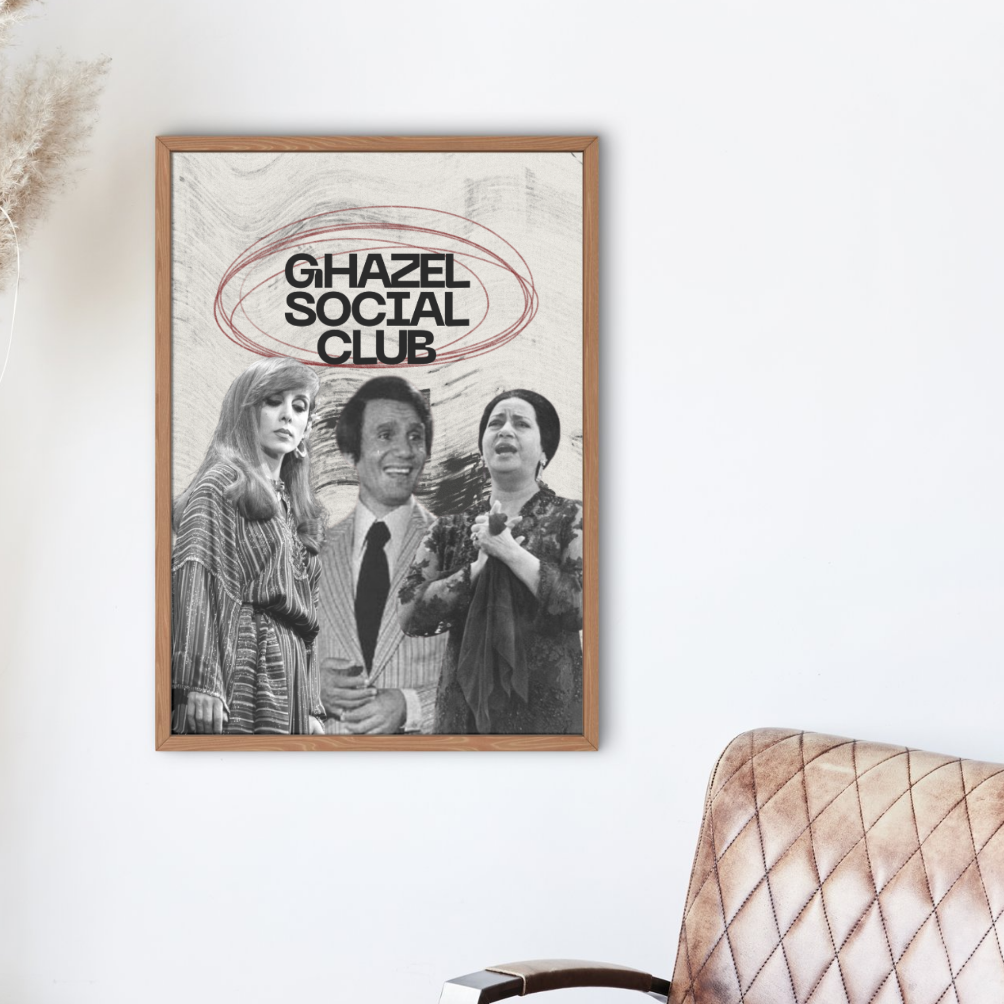 Affiche A3 - Ghazel social club - Ghazel Boutique
