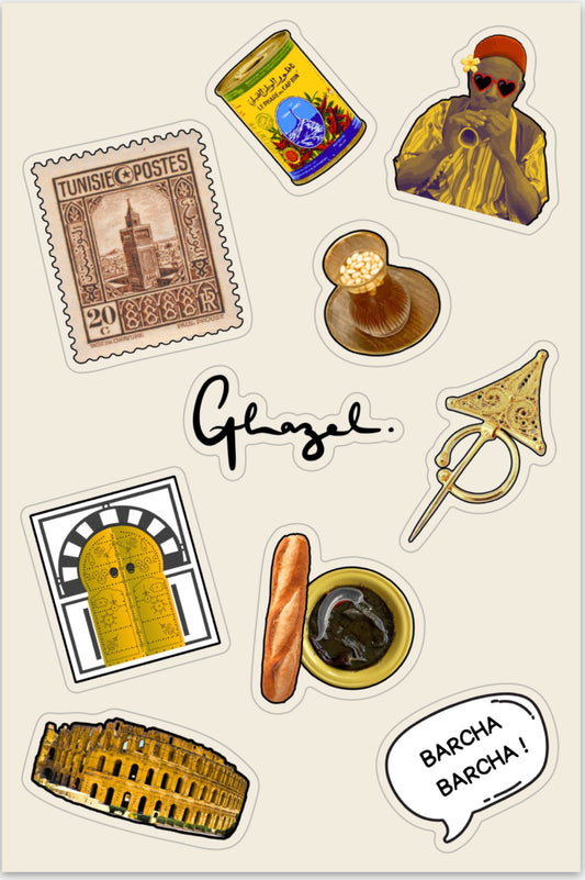 Planche de stickers - Tunisie