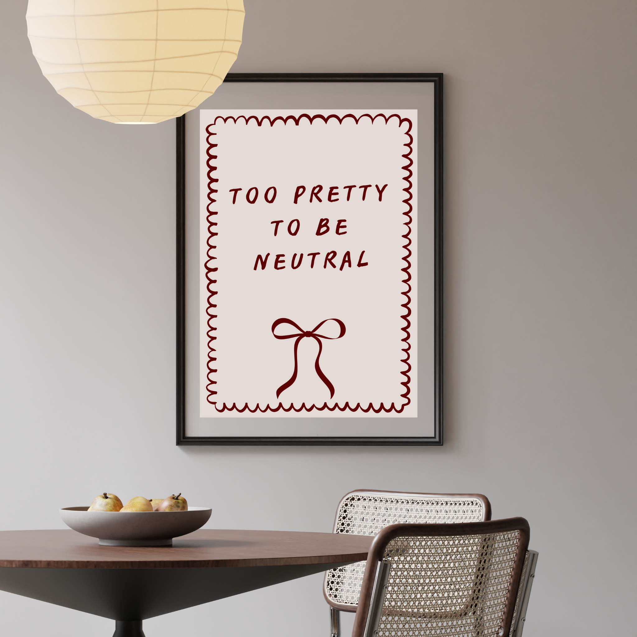 Affiche A3 - Too pretty - Ghazel Boutique