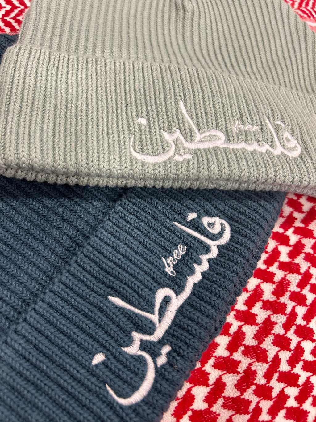 Bonnet pêcheur brodé - Free Palestine - Ghazel Boutique