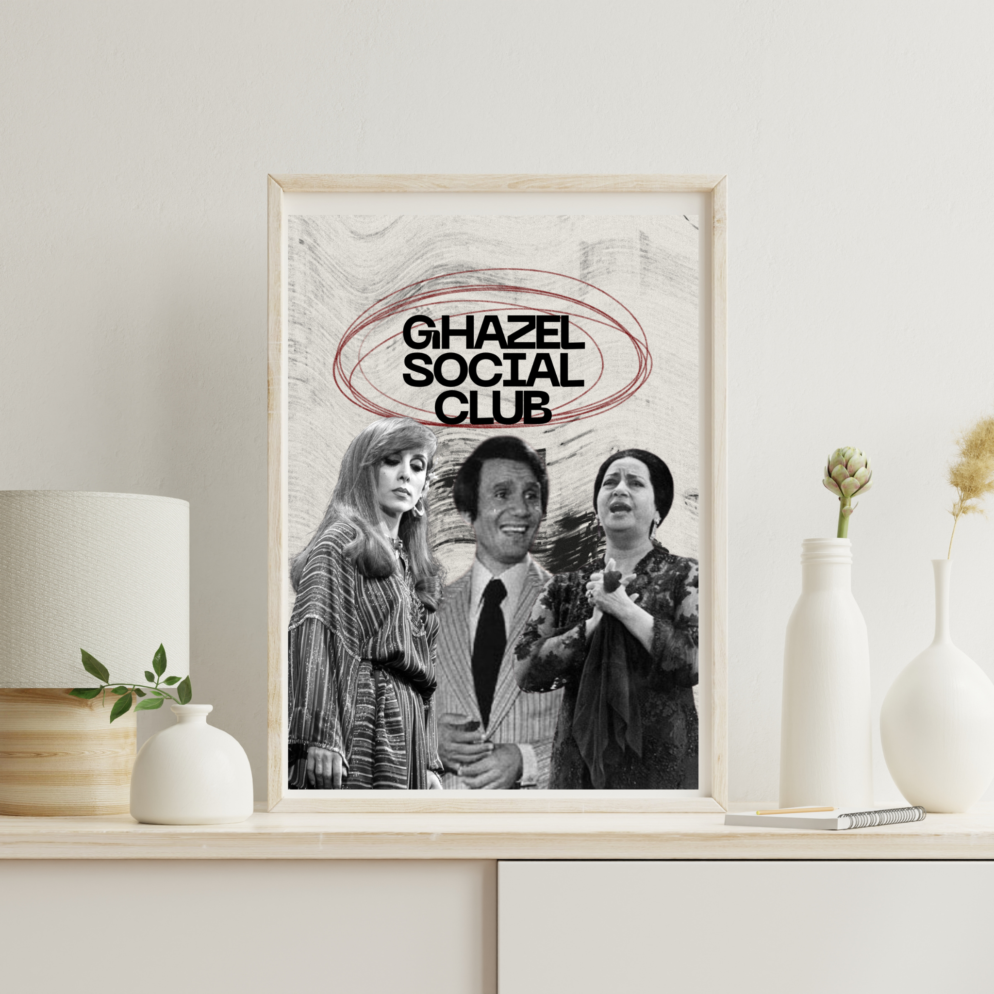 Affiche A3 - Ghazel social club - Ghazel Boutique