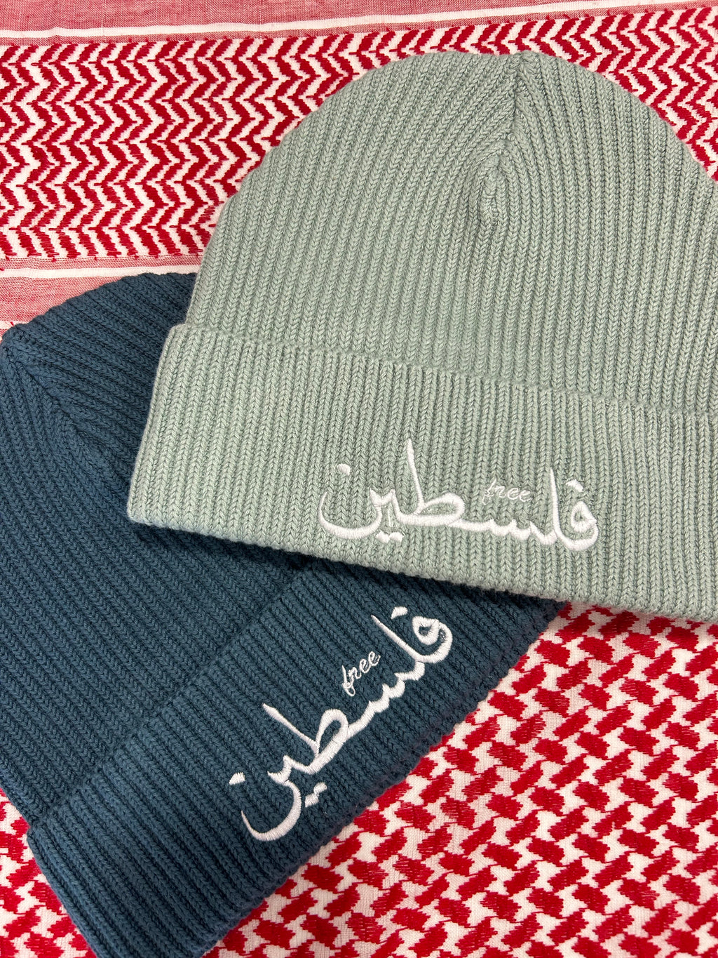Bonnet pêcheur brodé - Free Palestine - Ghazel Boutique