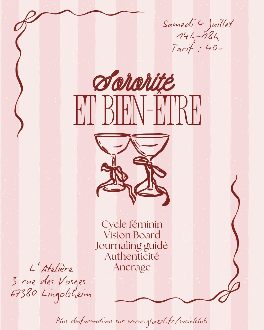 GHAZEL SOCIAL CLUB - Sororité et bien-être - Ghazel Boutique