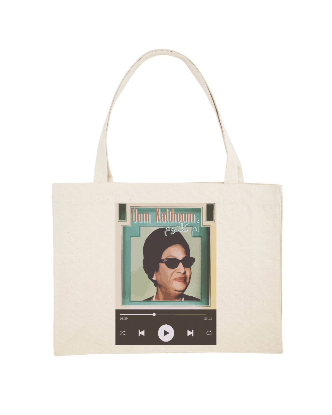 Tote bag 100% recyclé - Oum Kalthoum - Ghazel Boutique