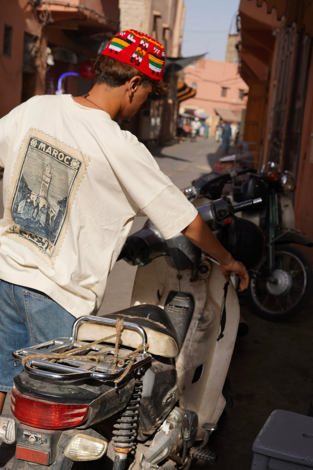 T-shirt oversize unisexe - Timbres originaux - Maroc