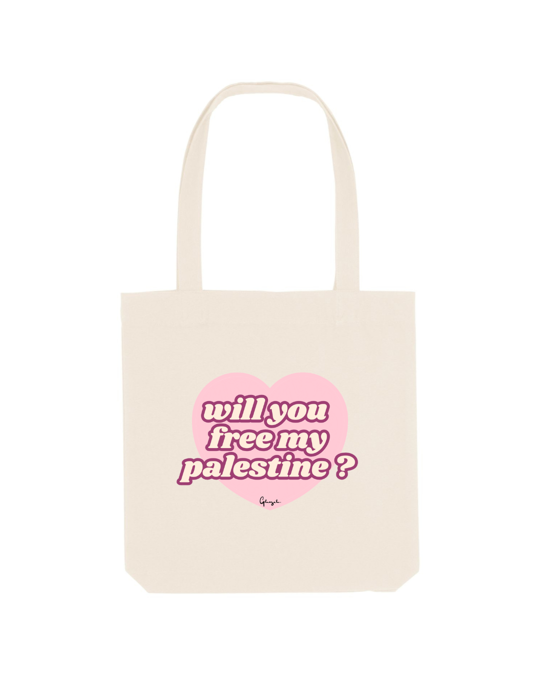 Tote bag 100% recyclé - Will you free my Palestine ?