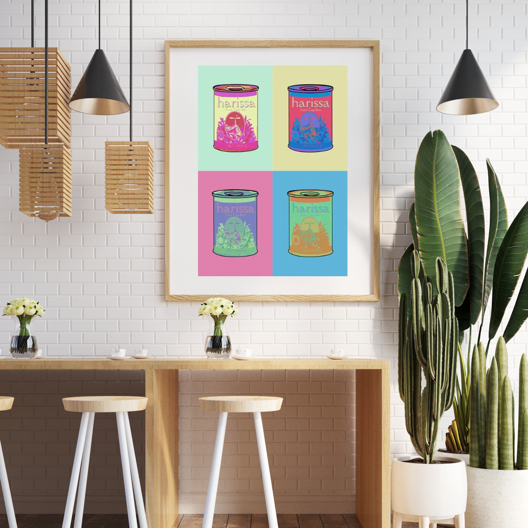 Affiche A3 - Harissa pop art - Ghazel Boutique