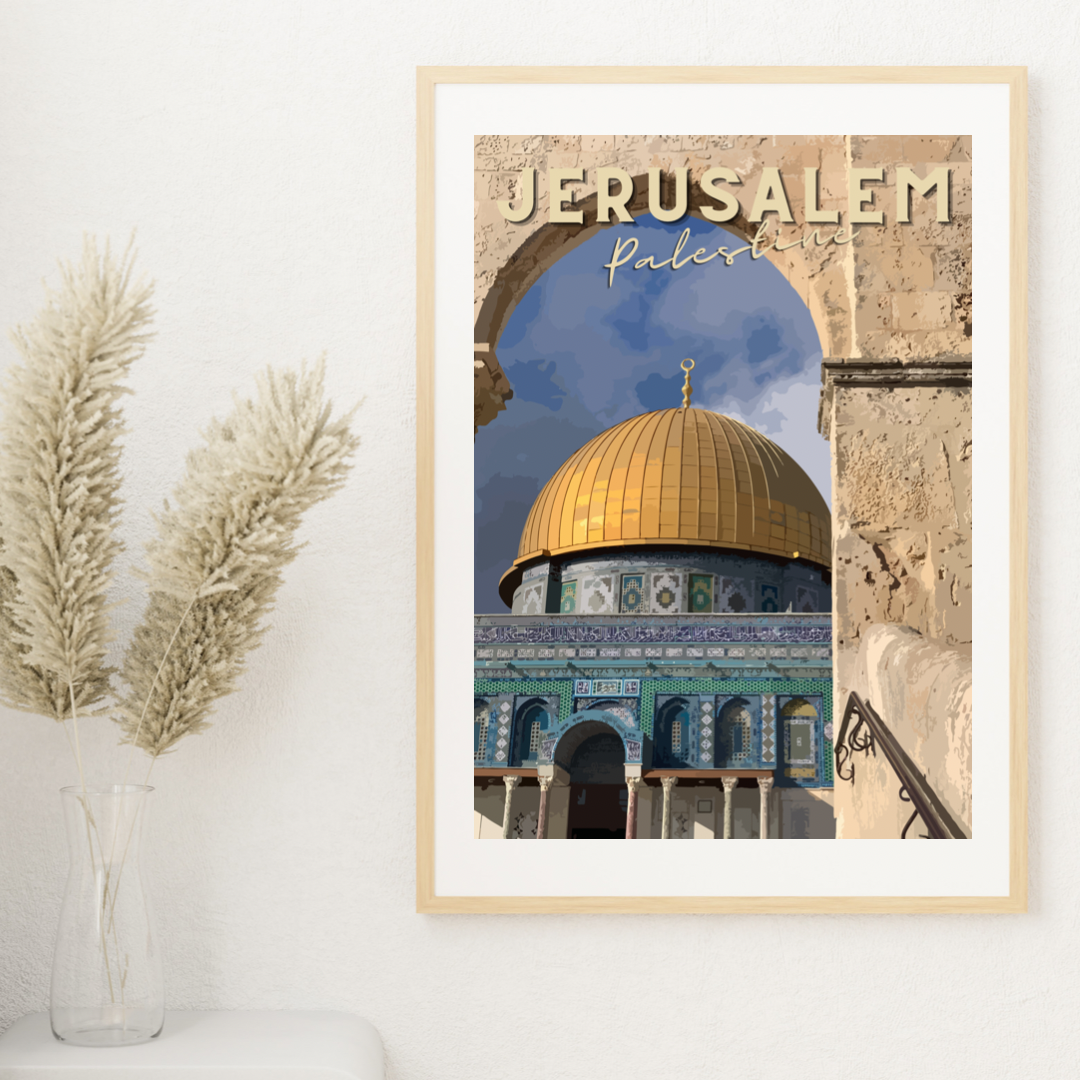 Affiche A3 - Jérusalem - Ghazel Boutique