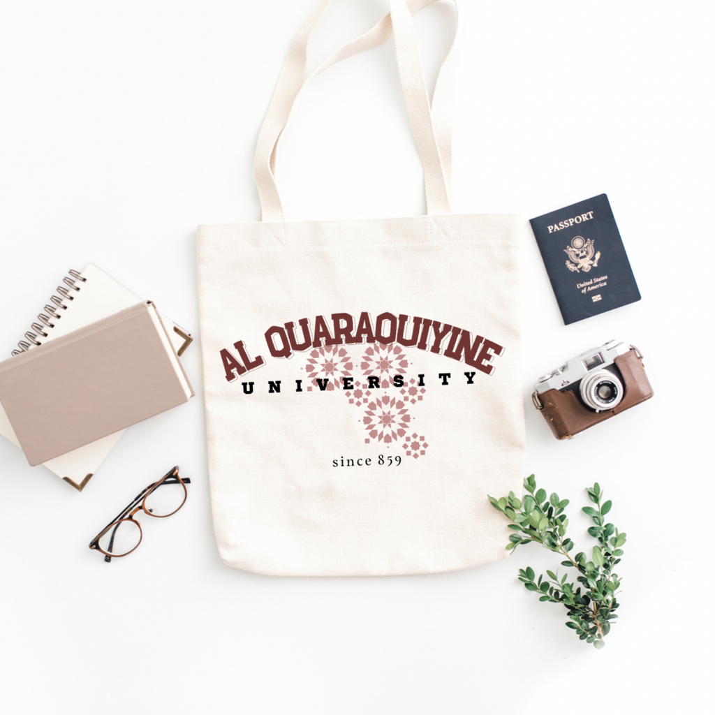 Tote bag « Al Quararaouiyine » Version rouge - Ghazel Boutique