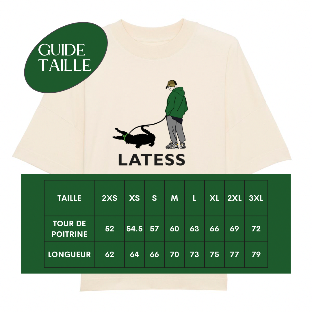 T-shirt oversize « LATESS » #1 - Ghazel Boutique