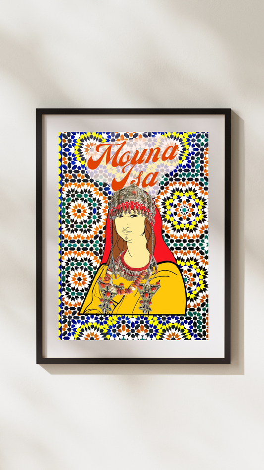 Affiche « Mouna Isa » - Ghazel Boutique