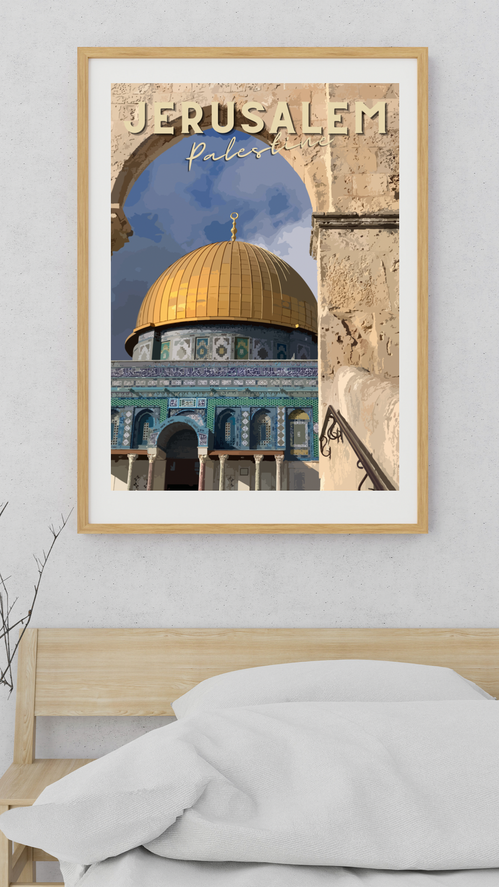 Affiche A3 - Jérusalem - Ghazel Boutique