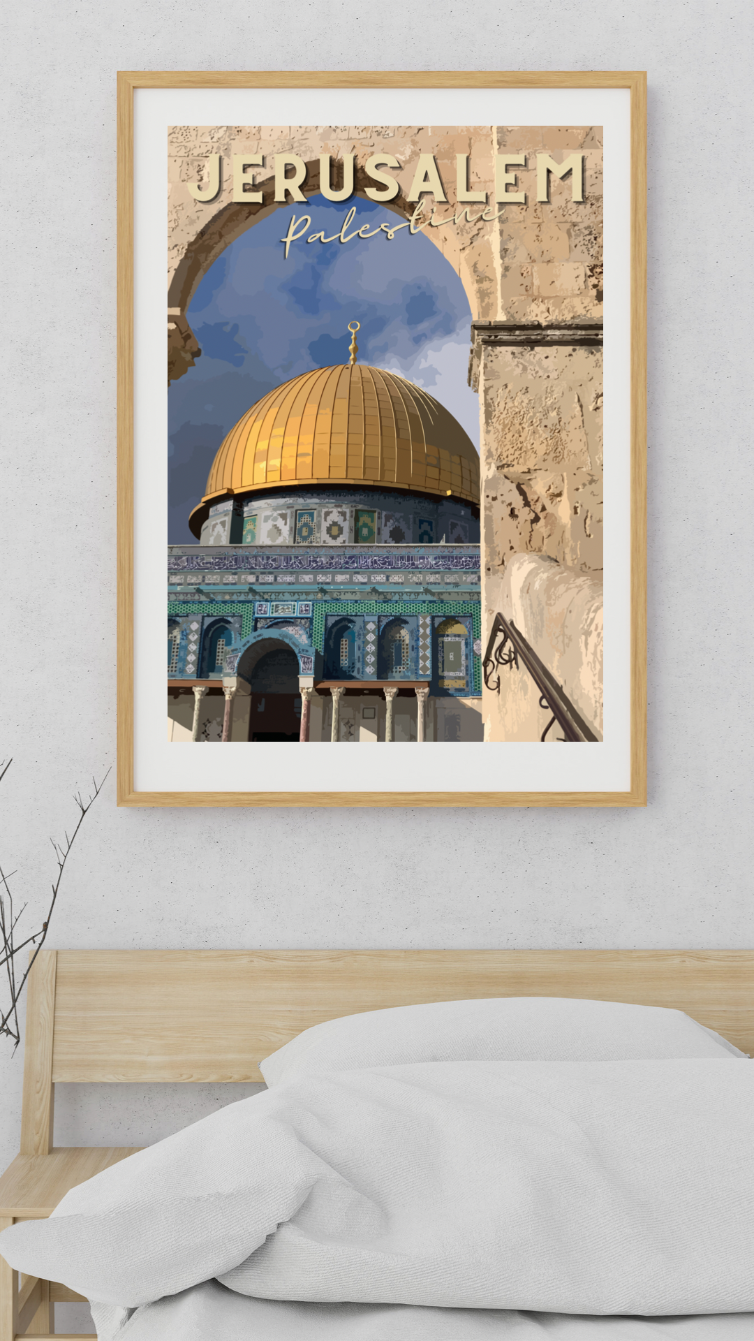 Affiche A3 - Jérusalem - Ghazel Boutique