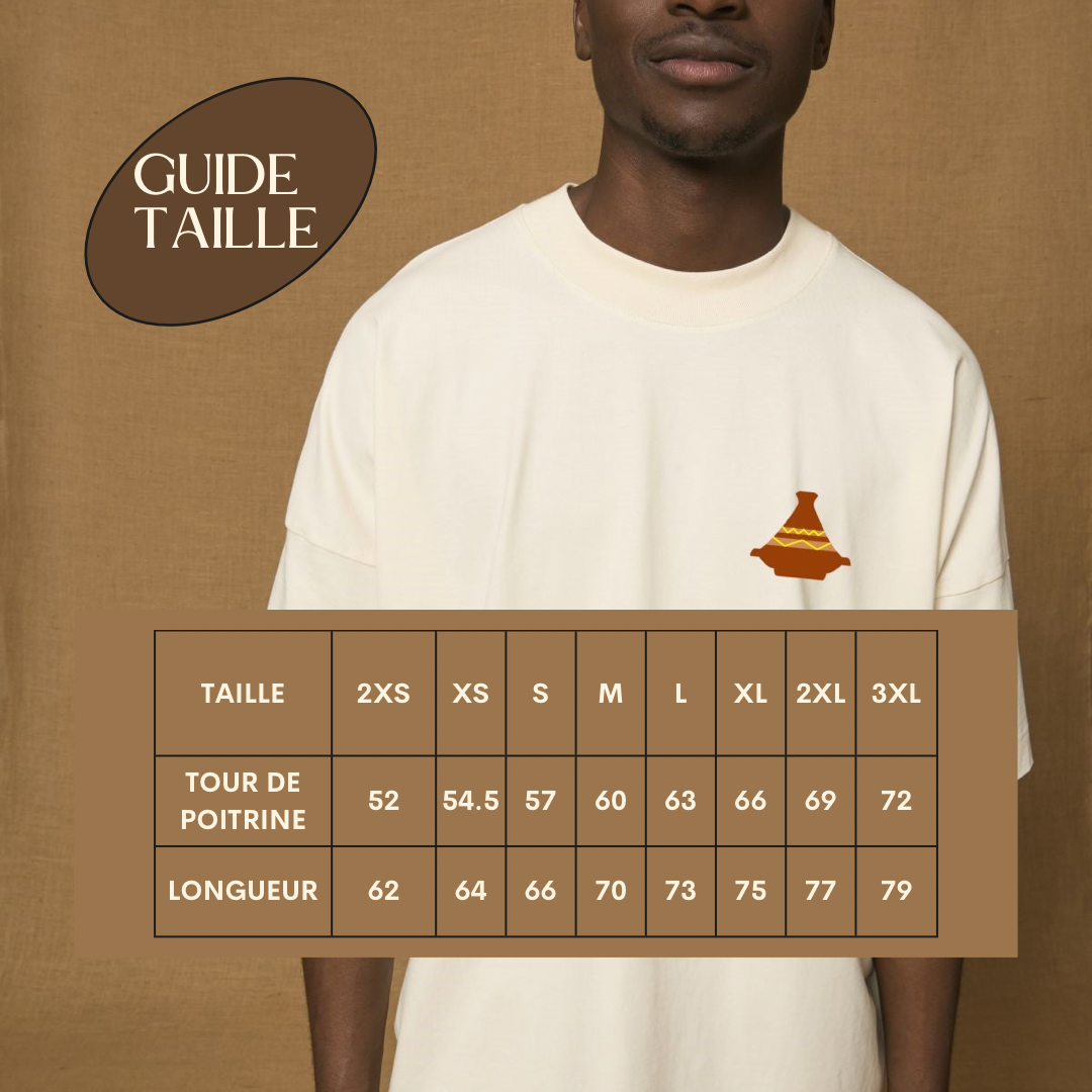 T-Shirt oversize « Tajine brodé » - Ghazel Boutique