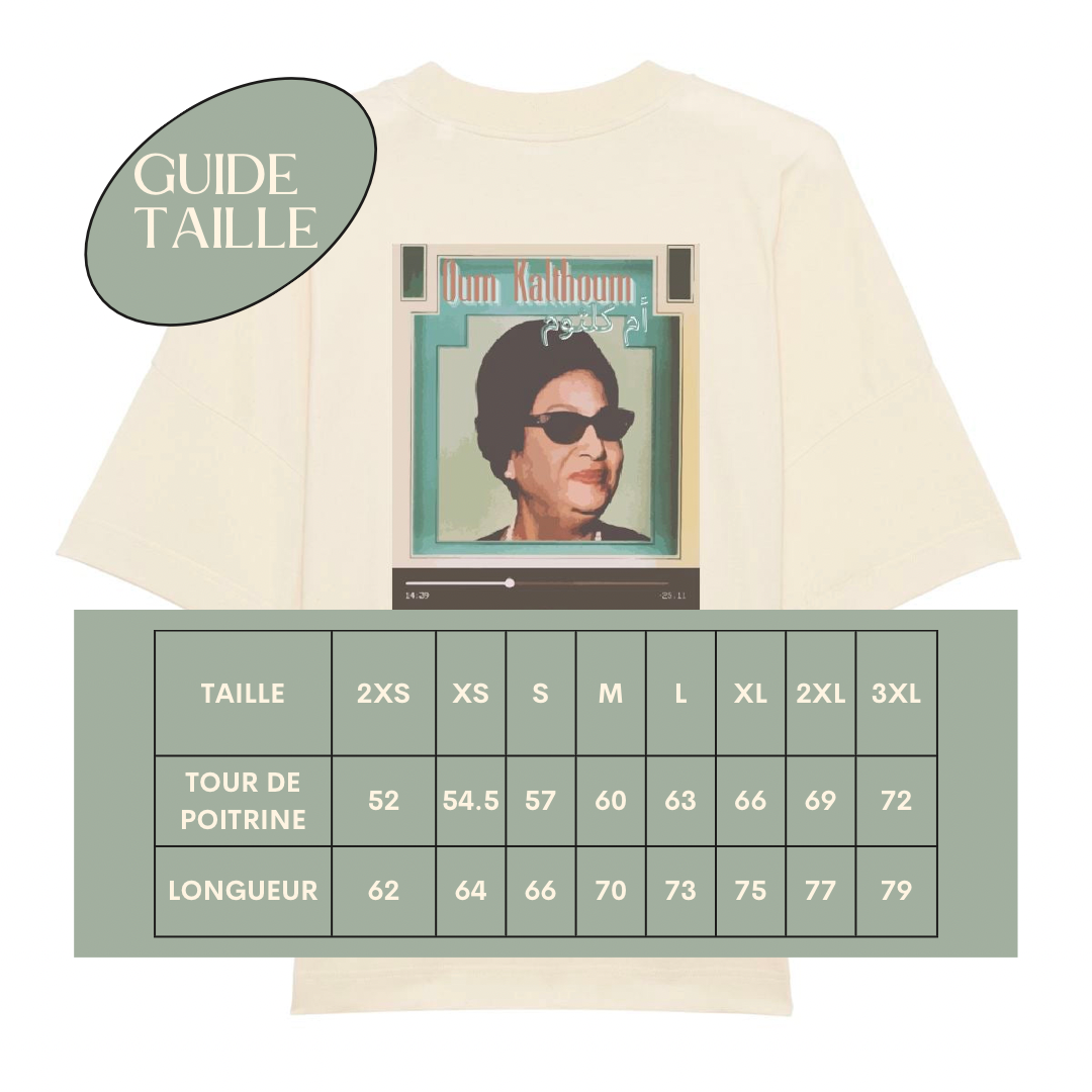 T-Shirt oversize « Oum Kalthoum » - Ghazel Boutique