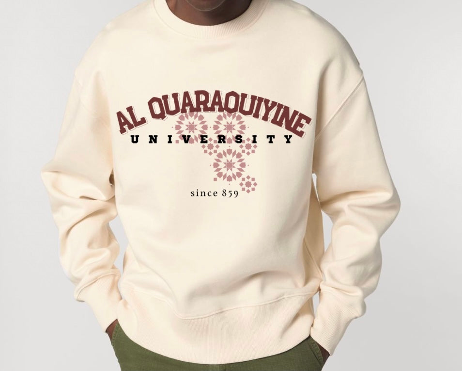 Pull oversize « Al Quaraouiyine University» - Ghazel Boutique