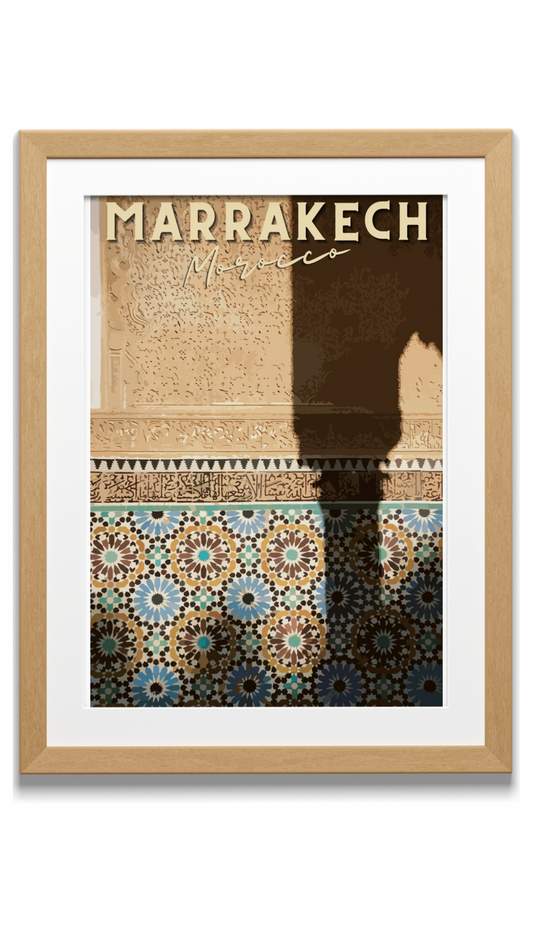 Affiche « Medressa ben Youssef Marrakech » - Ghazel Boutique