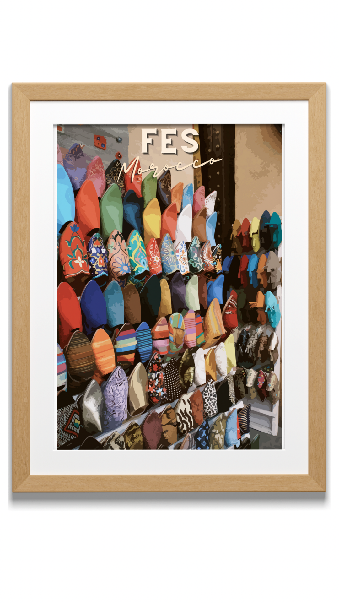 Affiche « Babouches Fes » - Ghazel Boutique