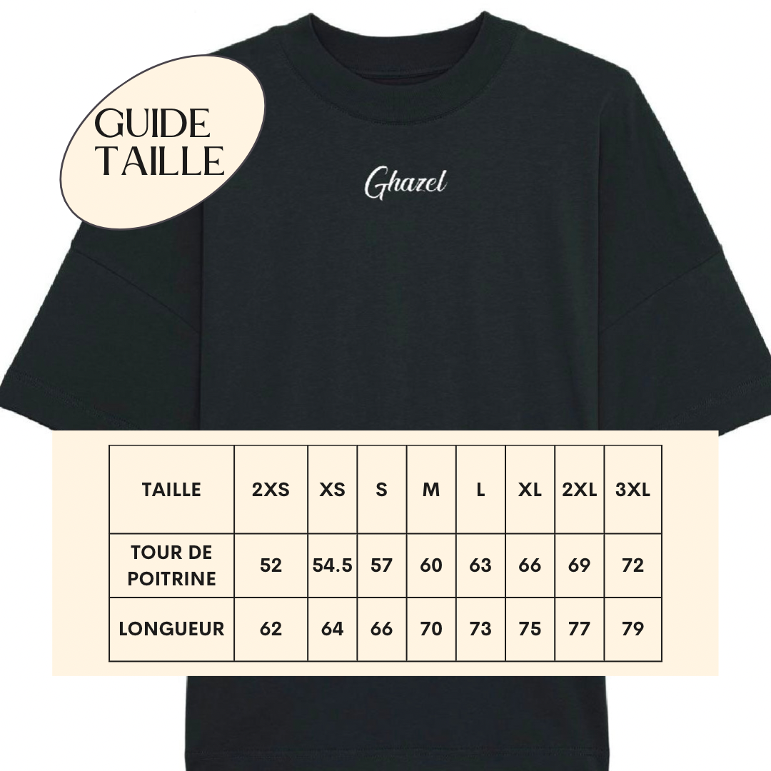 T-Shirt oversize « Ghazel brodé » - Ghazel Boutique