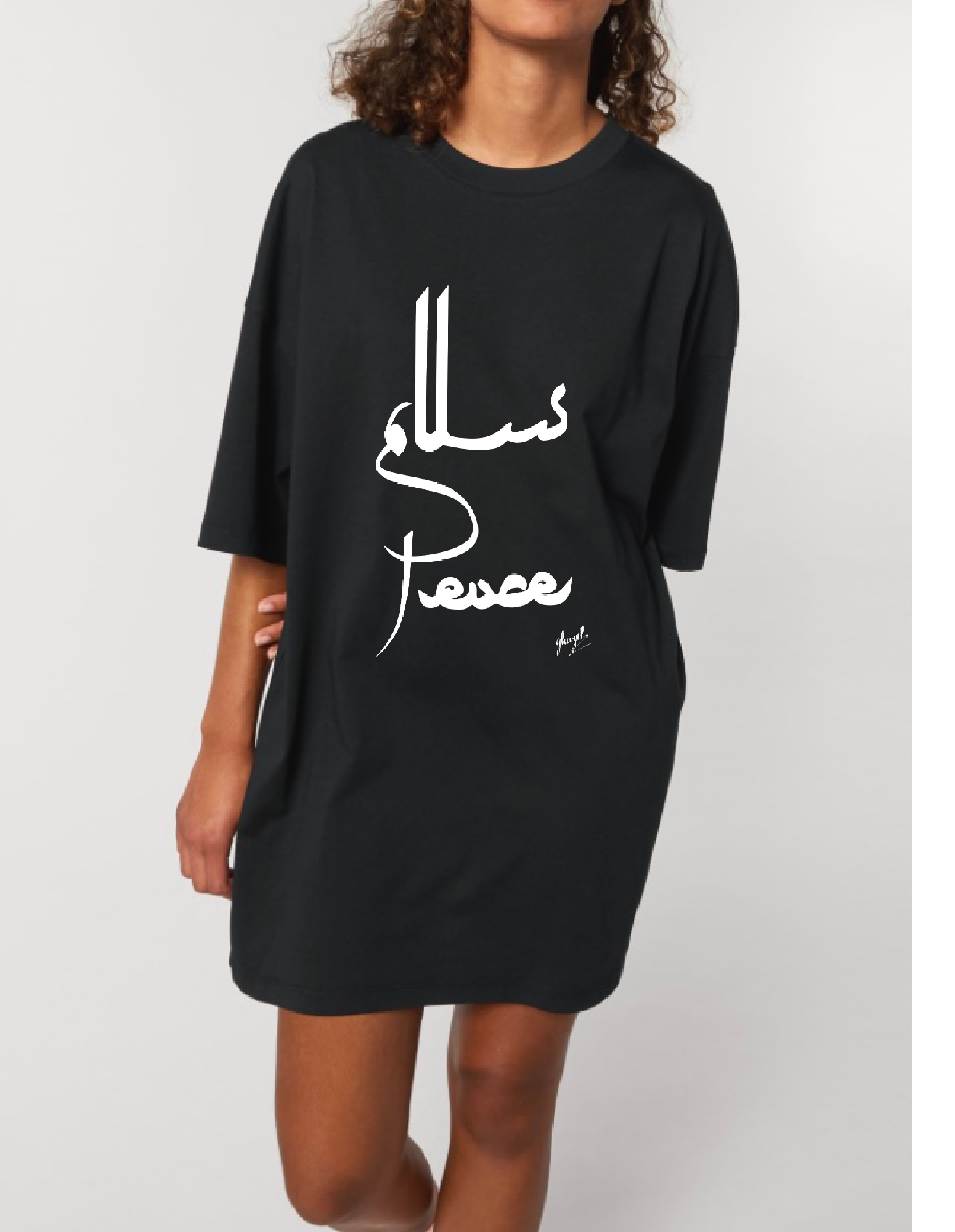 T-shirt robe « Salam-peace » - Ghazel Boutique