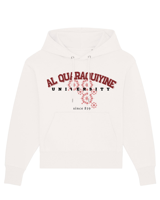 Sweat-shirt à capuche oversize - Al Quaraouiyine rouge - Ghazel Boutique
